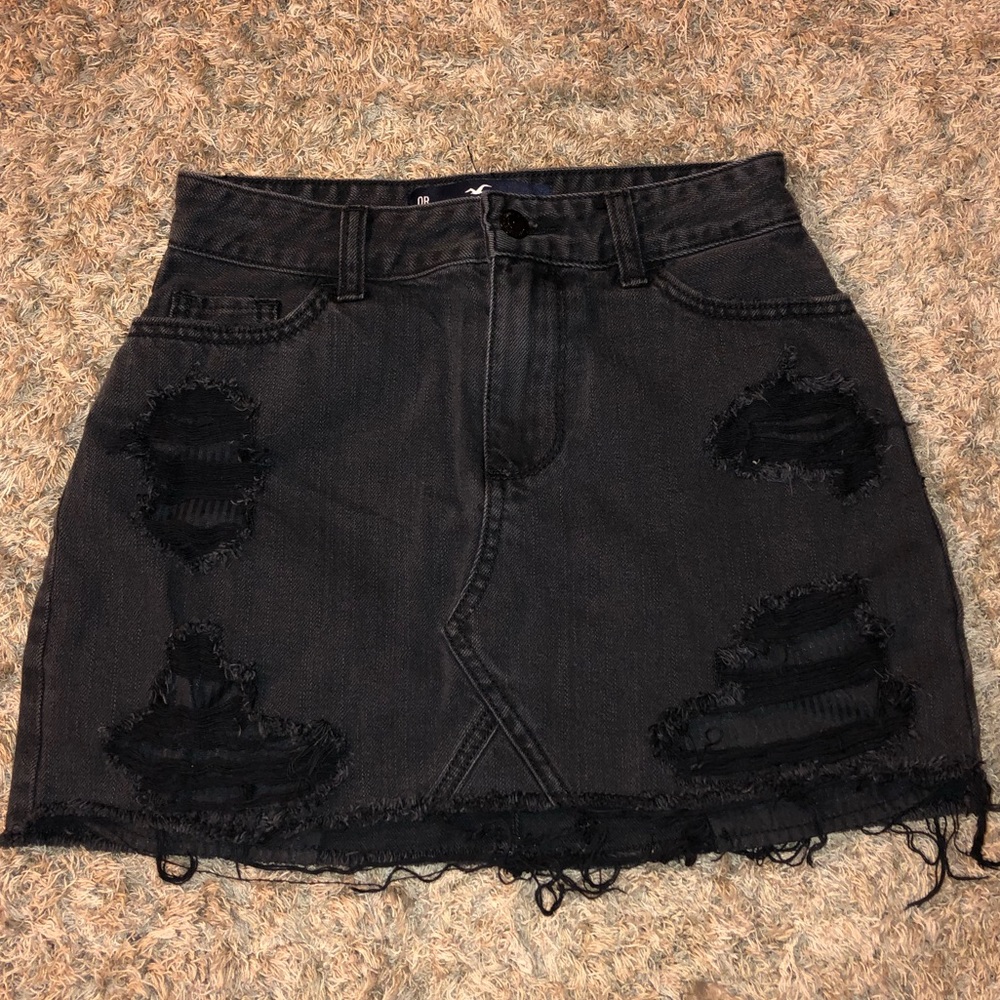 Hollister high rise denim skirt